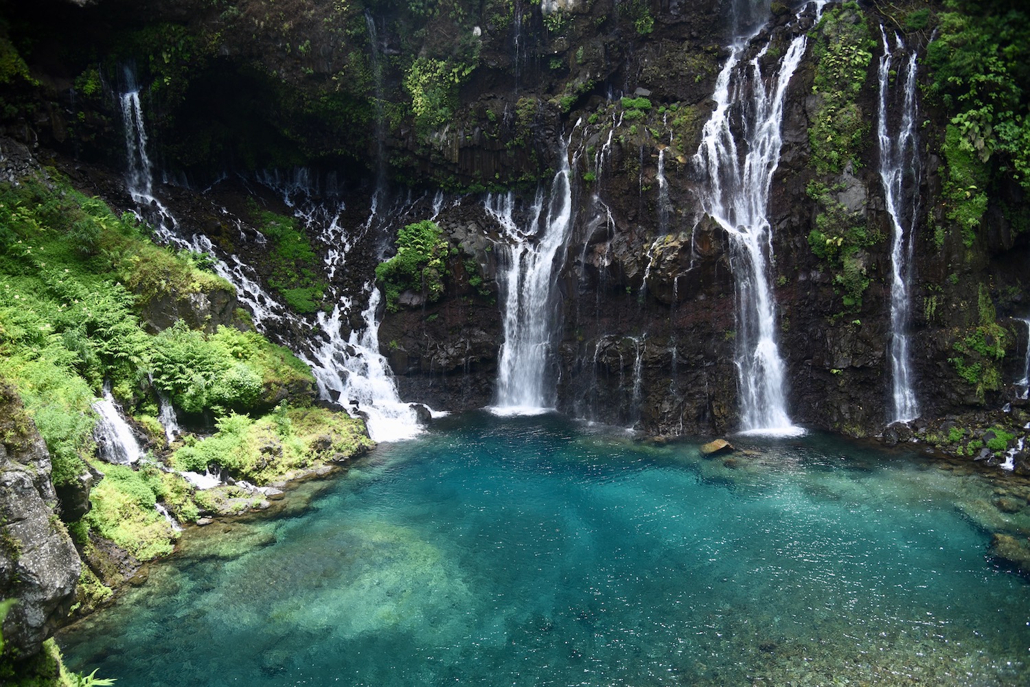 Cascades Langevin, the waterfall, near St Joseph, on the southern coast 