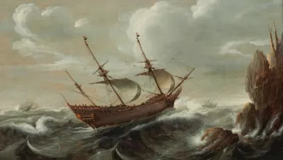 Painting of a pinnace by Cornelis Verbeeck, 1625