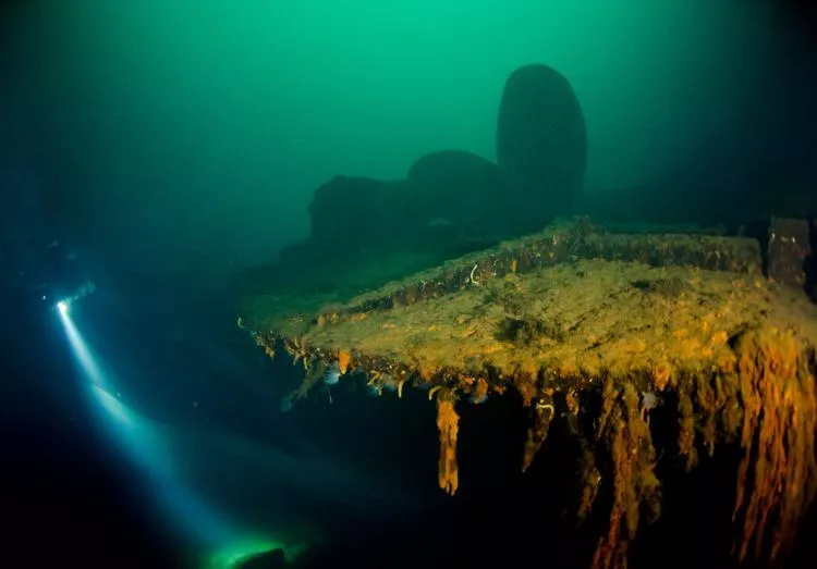 The Oldenberg wreck in Sognefjorden, Norway